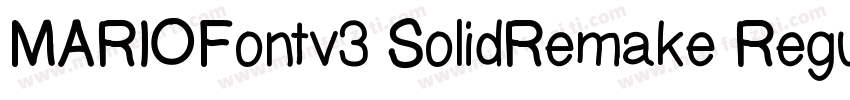 MARIOFontv3 SolidRemake Regular字体转换